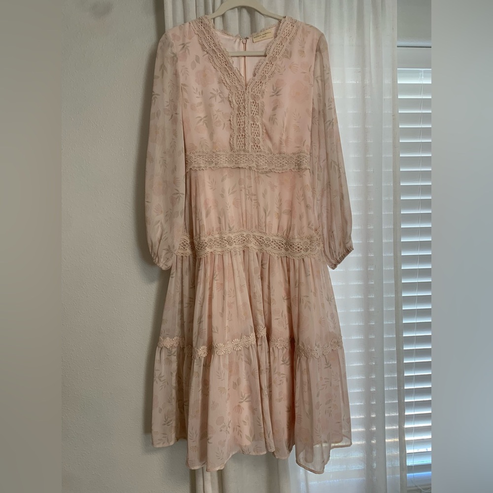 Rachel Parcell floral light pink lace dress - Picture 2 of 5